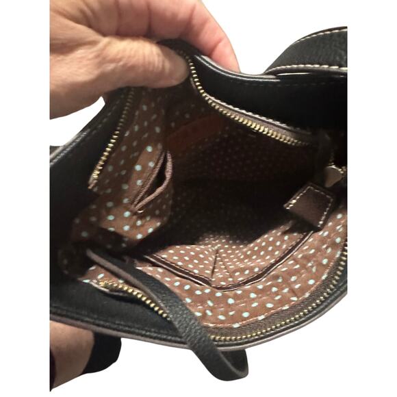 Chala Crescent Crossbody/Shoulder Bag Adjustable Strap Hummingbird Appliqué - Picture 6 of 7